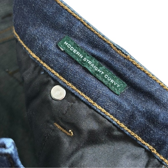 Ralph Lauren Modern Straight Curvy Jeans Size 14 Dark Wash - Picture 6 of 10